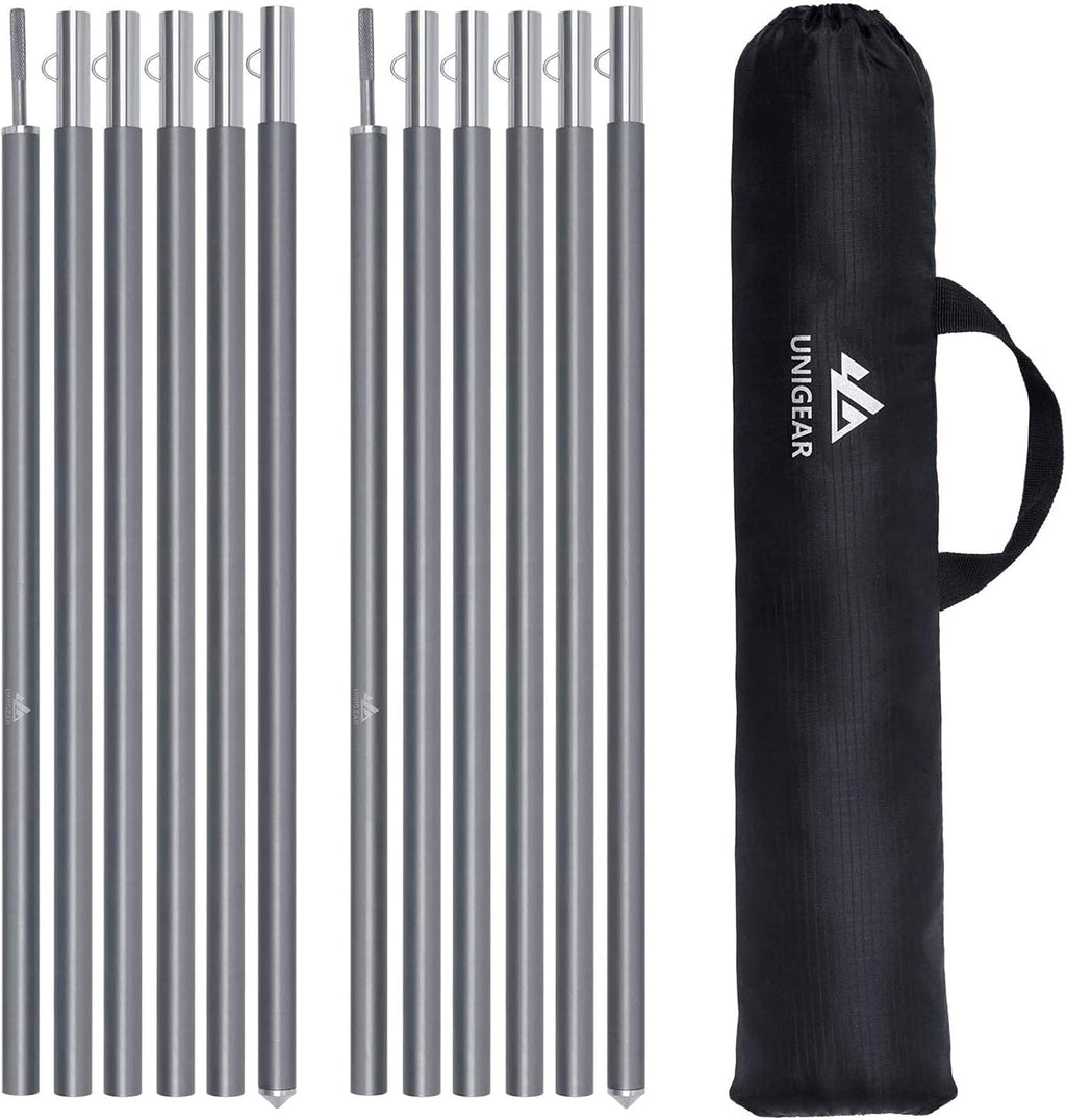 Telescopic Tent Pole Set of 2 Aluminium Adjustable 40 cm - 240 cm P5031