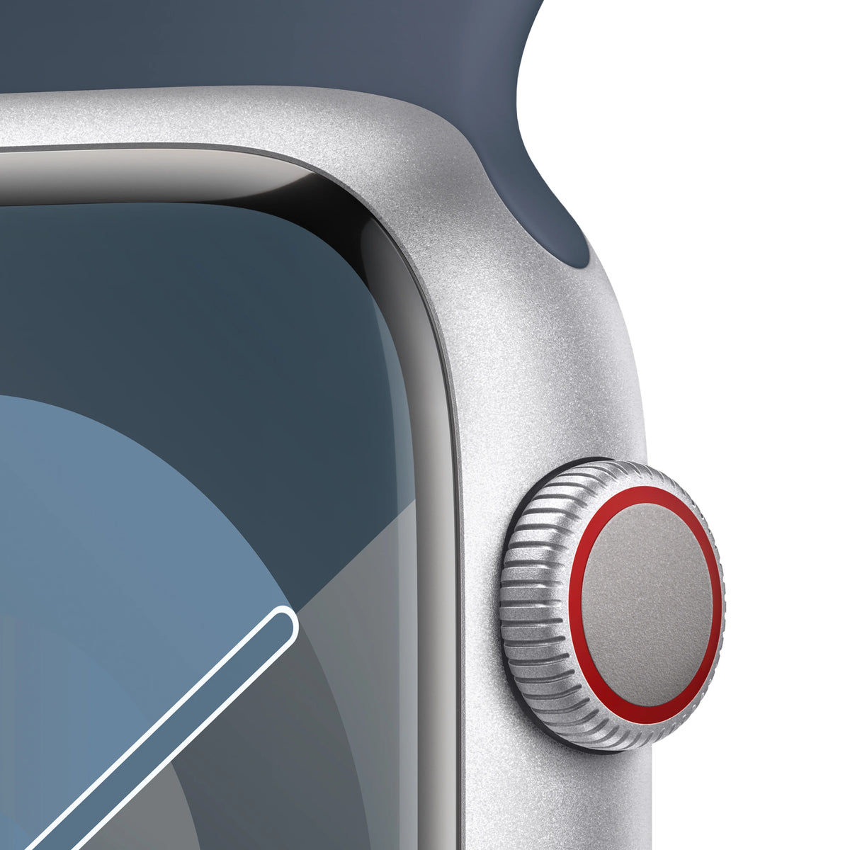 Silver Aluminum Case 45mm Sport Band Fitness Tracker D146745