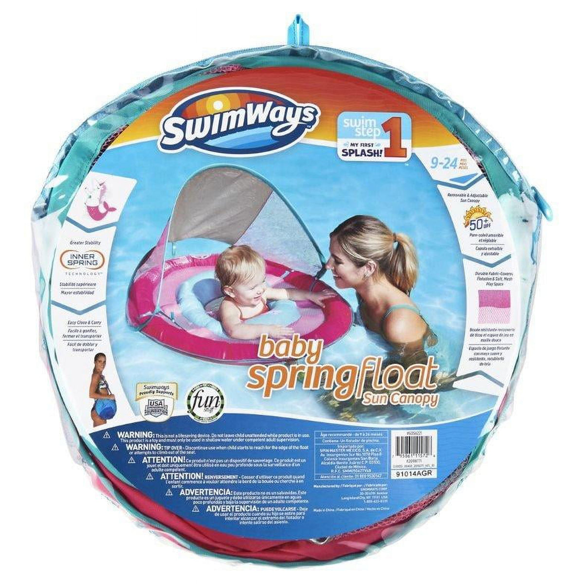 Pink Mermaid Unicorn Baby Spring Float Sun Canopy A45444