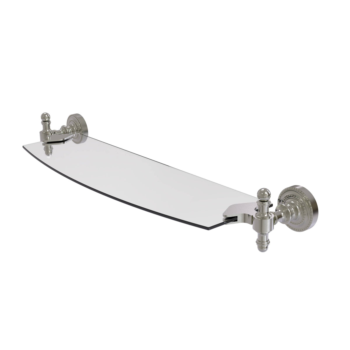 18 inch Glass Shelf Satin Nickel S9154