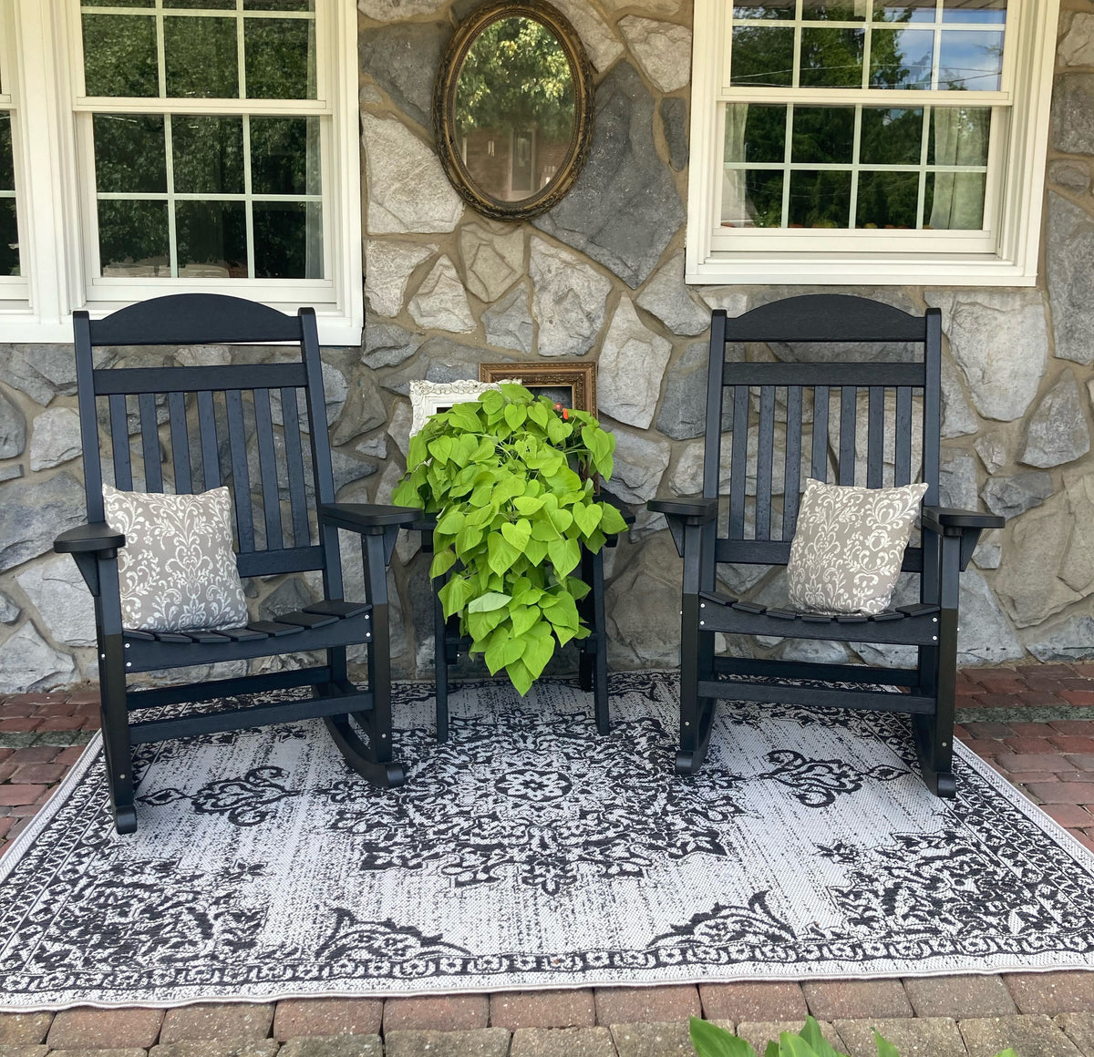 Dark Gray Weather Resistant Rocking Chair O930