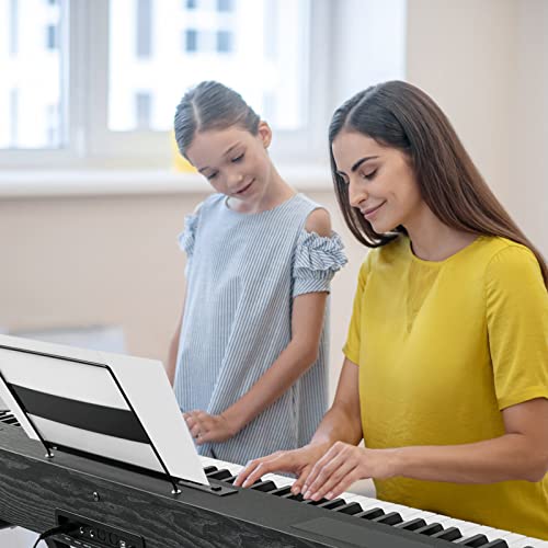 White 88 Key Weighted Hammer Action Digital Piano with Stand and Sustain Pedal H5682