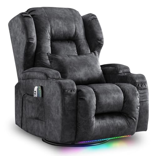 Grey Power Recliner Chair with Massage & Heat W507