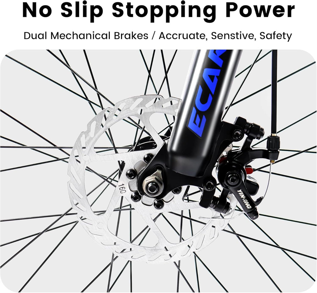 26 Inch Dual Suspension Mountain Bike with 21-Speed Disc Brake Carbon Steel Frame N419