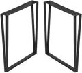 28" Height 24" Wide Black Cast Iron Metal Table Legs 2 PCS Q80187
