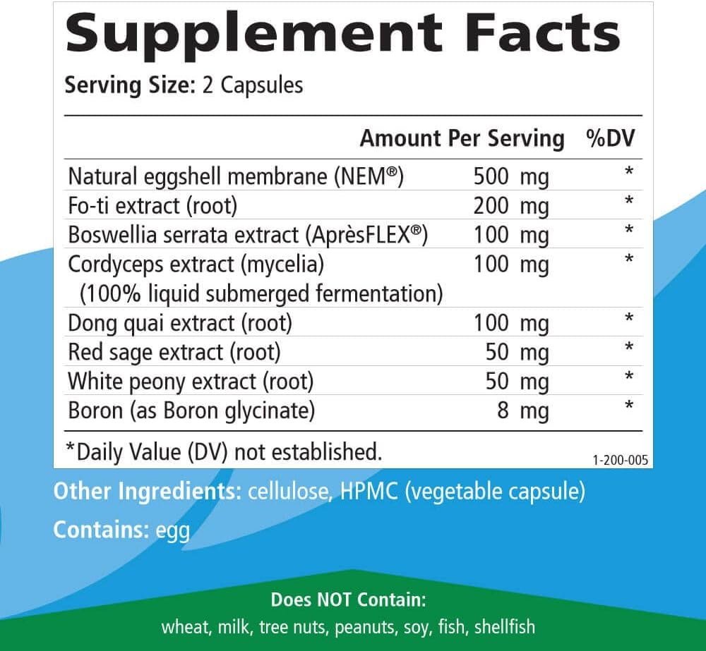 60 Vegetarian Capsules Joint Support Supplement U2158