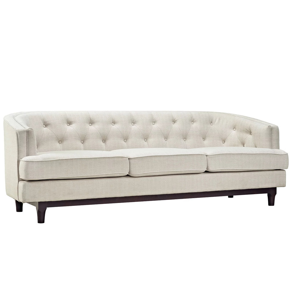 Beige Upholstered Fabric Sofa A370002