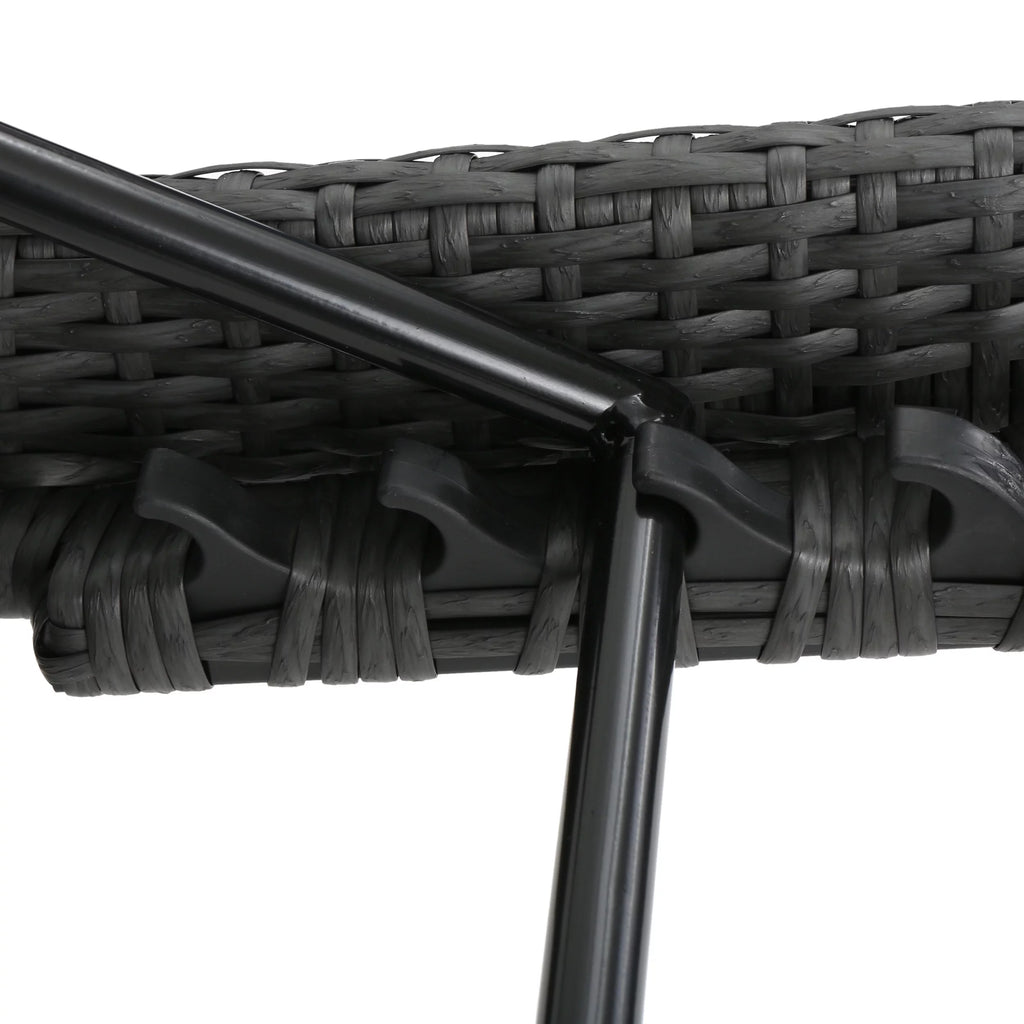Grey Wicker Adjustable Chaise Lounge Set of 2 F390