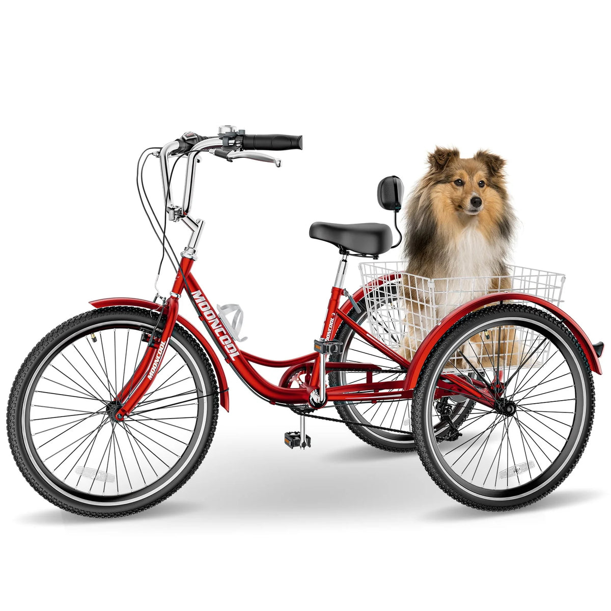 26 Big 3 Wheels Adult Tricycle with Large Basket & Bell S322934