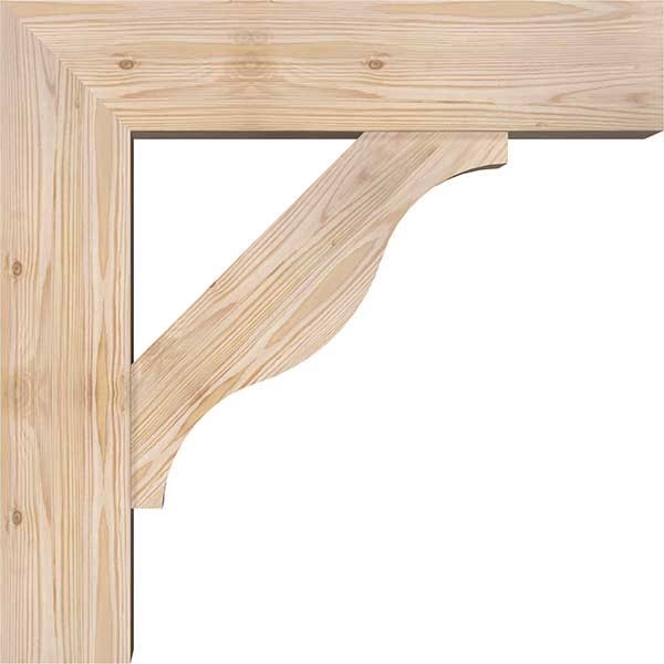 Douglas Fir Smooth Bracket with Offset Brace O52626