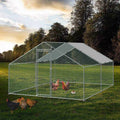 Large Walk-in Metal Chicken Coop with Waterproof Cover X369