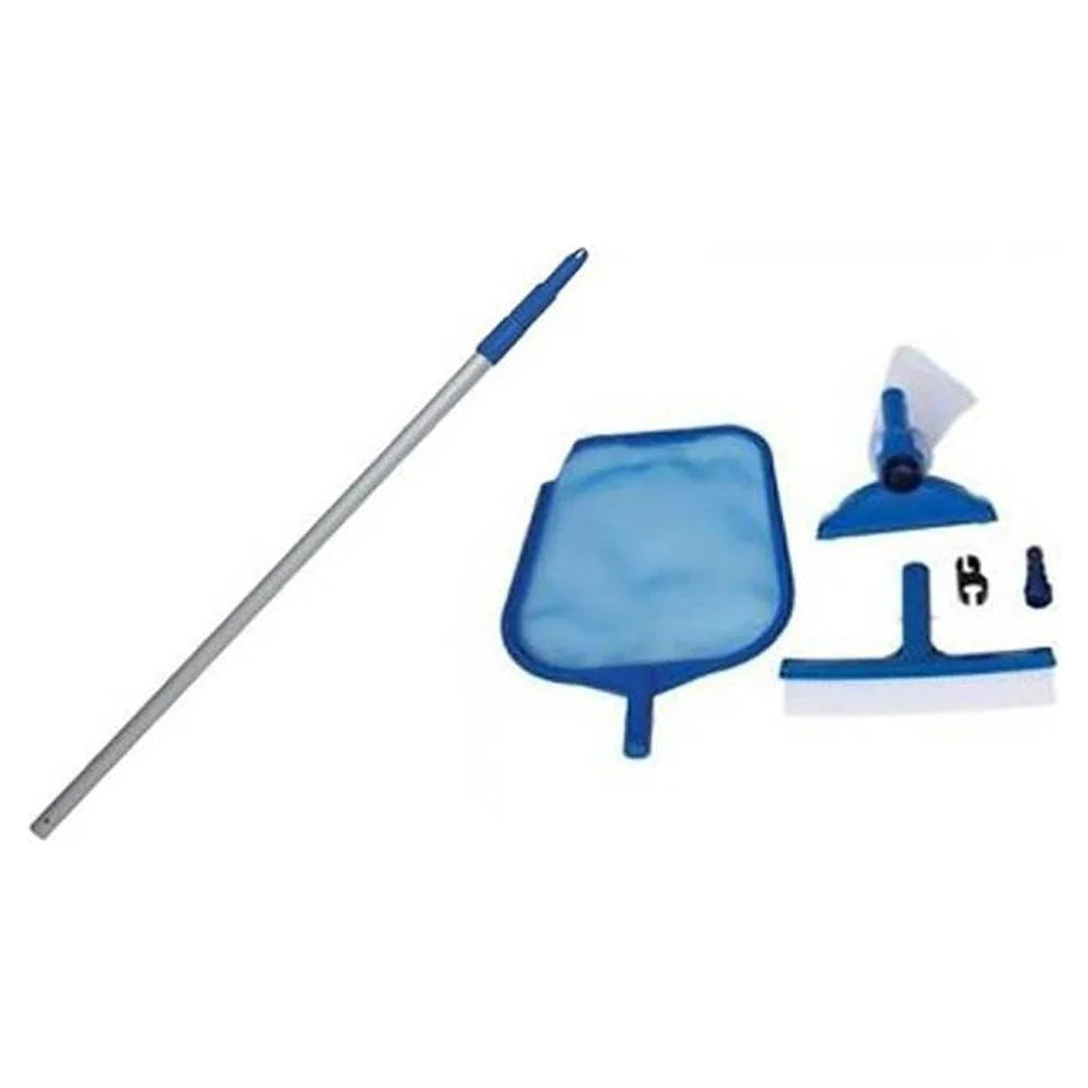 Round Swimming Pool Kit with Vacuum Skimmer, Pole, and Cover Tarp J23343