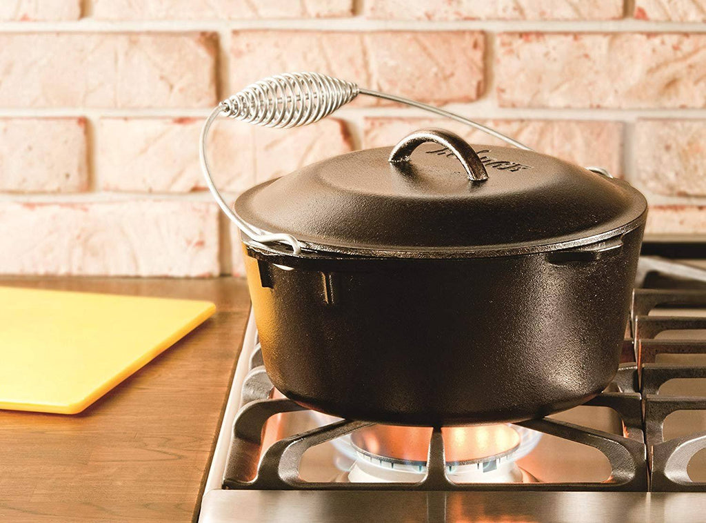 Cast Iron Dutch Oven with Iron Cover, Pre-Seasoned, 7-Quart V1075