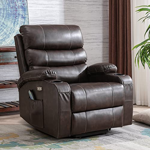 Power Lift Chair with Massage and Heat, PU Leather H353169