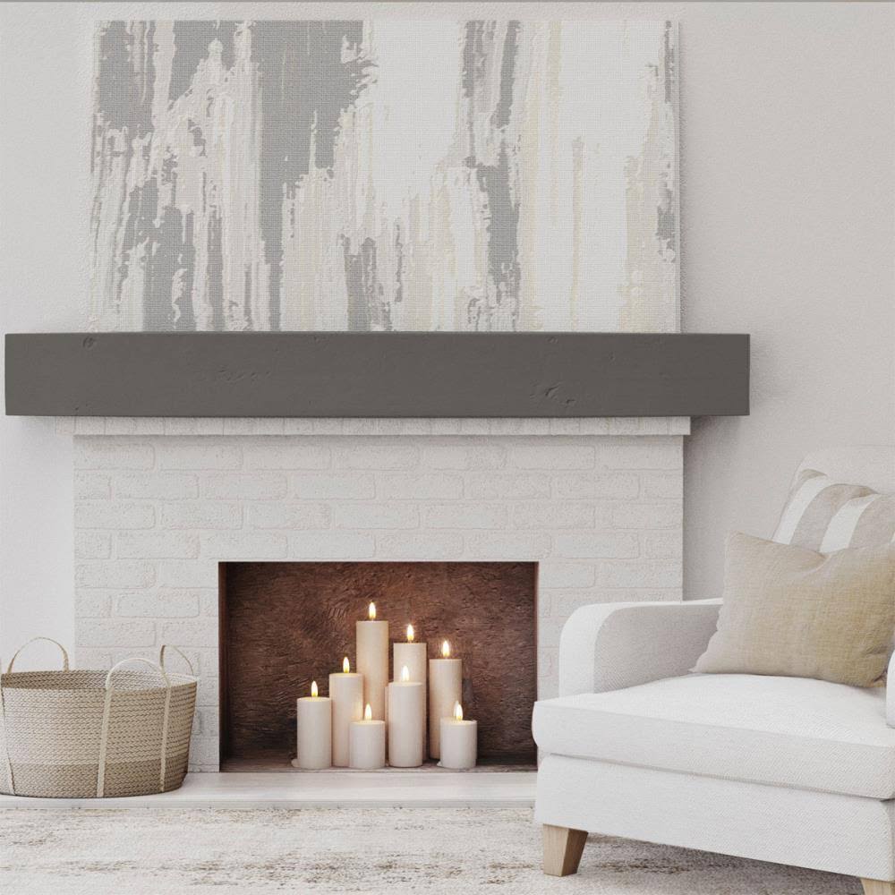Knotty Pine Faux Wood Fireplace Mantel N253760