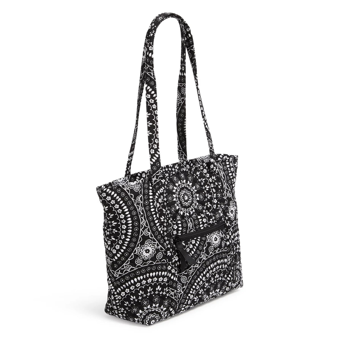 Black Bandana Medallion Recycled Cotton Small Tote Bag B17760