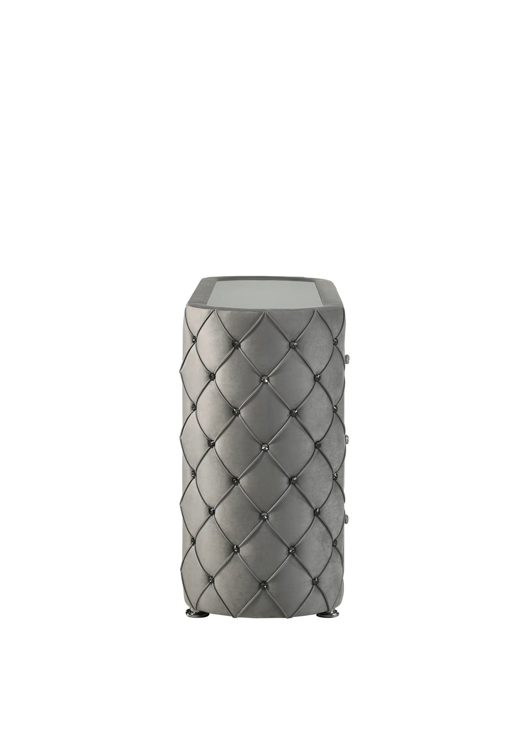 Gray Velvet Dresser E23354