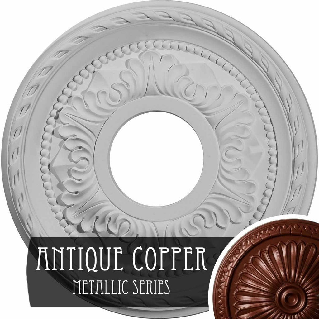 Hand-Painted Castle Stone Crackle Ceiling Medallion C5517