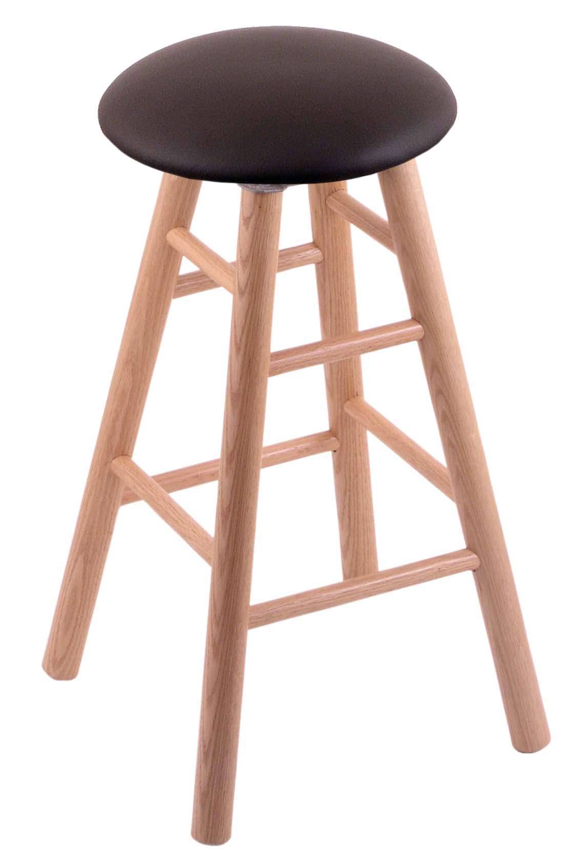 Oak Bar Stool with Espresso Seat Q9263