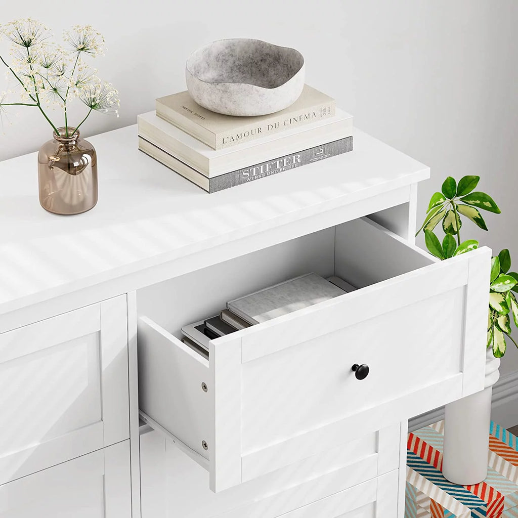 White 6 Drawer Dresser B47494