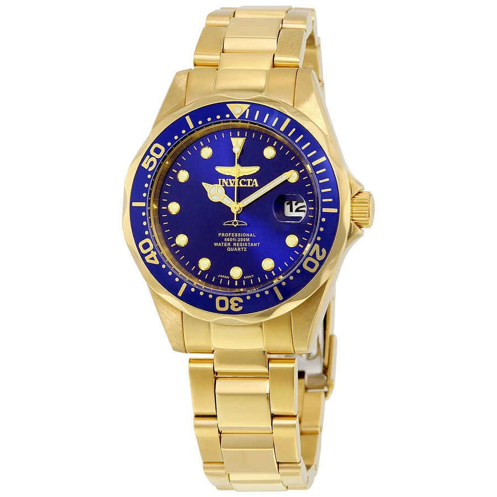 Blue Dial Gold-plated Men's Watch I6854
