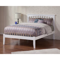 White Full Platform Bed with Open Foot Board M940