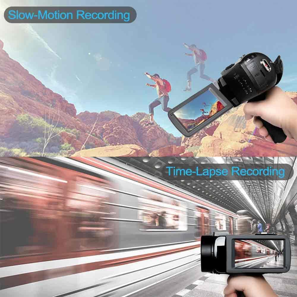 FHD 1080P 30FPS 24MP 16X Digital Zoom 3 Inch Touch Screen Video Camera Camcorder with Remote Control and Tripod K983