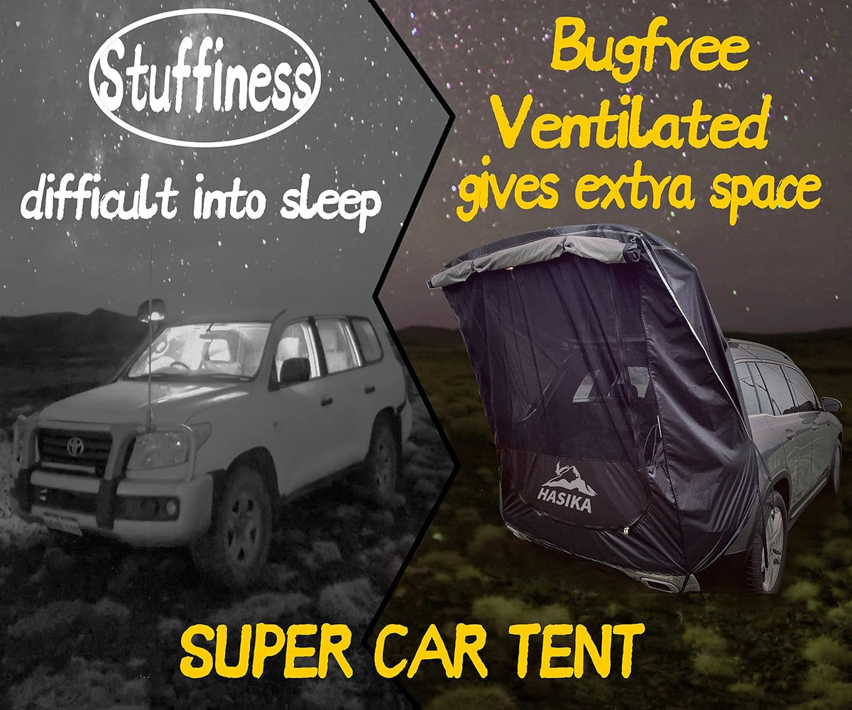 Yellow Waterproof 3000MM Tailgate Awning Tent Pack of 2 G4736