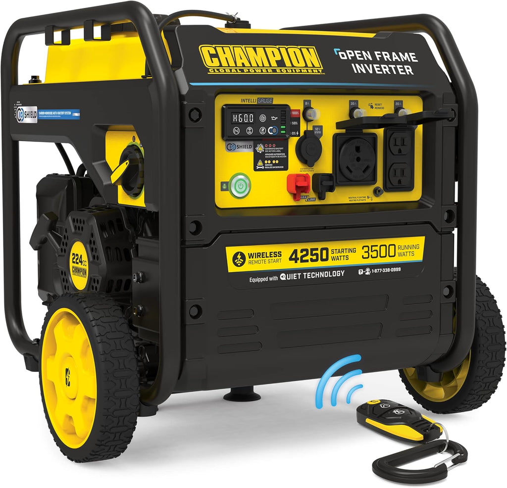 4250-Watt Wireless Remote Start Open Frame Inverter Generator W358