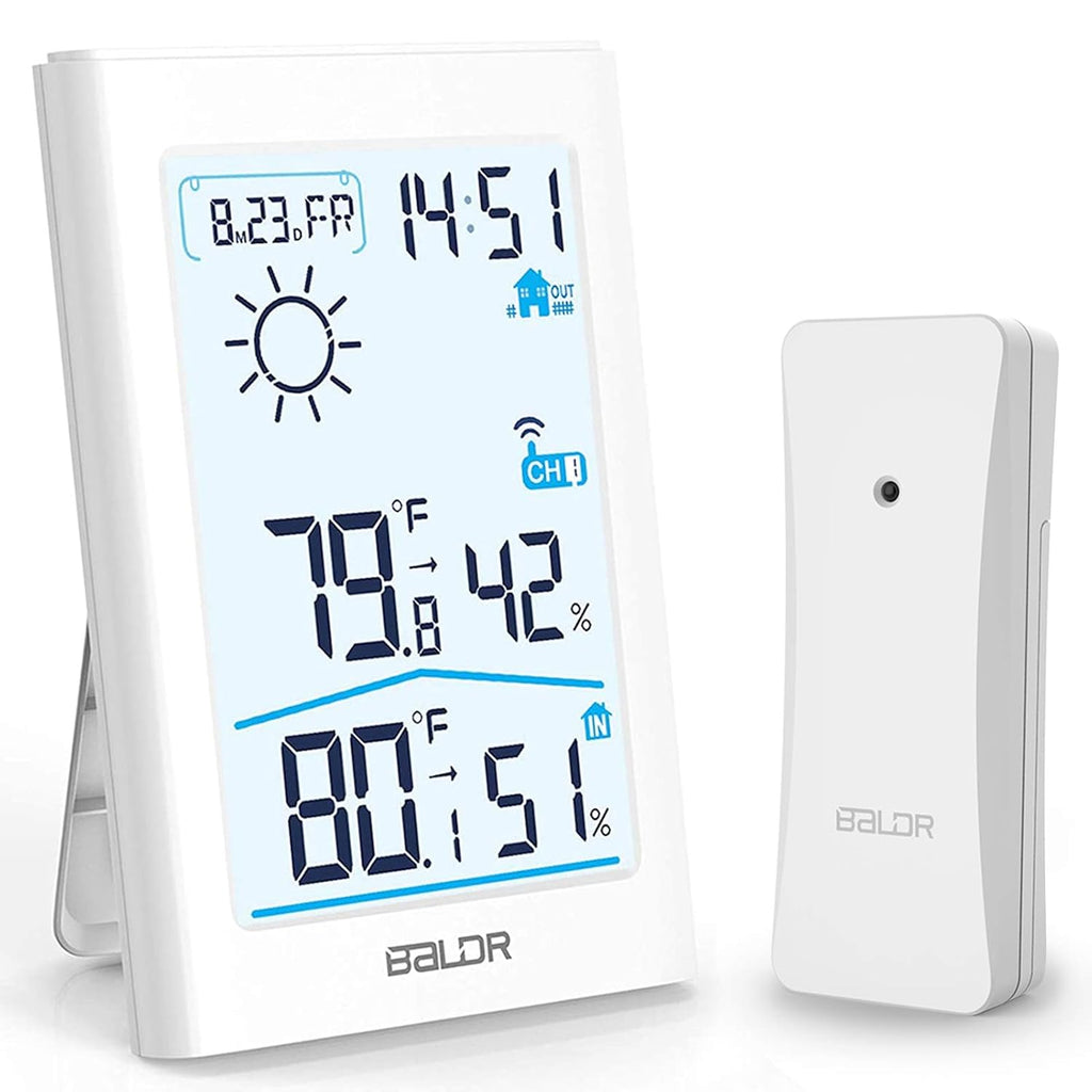 Wireless Indoor Outdoor Thermometer Hygrometer with Remote Sensor W7095