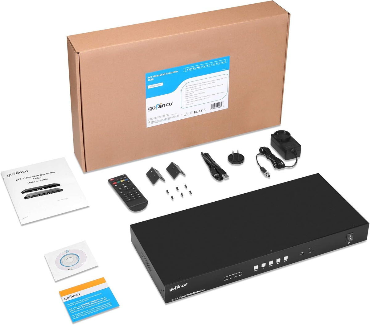 2x2 Video Wall Processor Controller F464