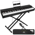 White 88 Key Weighted Hammer Action Digital Piano with Stand and Sustain Pedal H5682