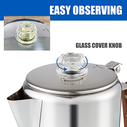 9 Cup Stainless Steel Coffee Percolator Q456369
