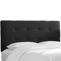 Tufted Headboard in Linen Black Queen Z353