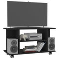 Black Solid Wood TV Stand X342