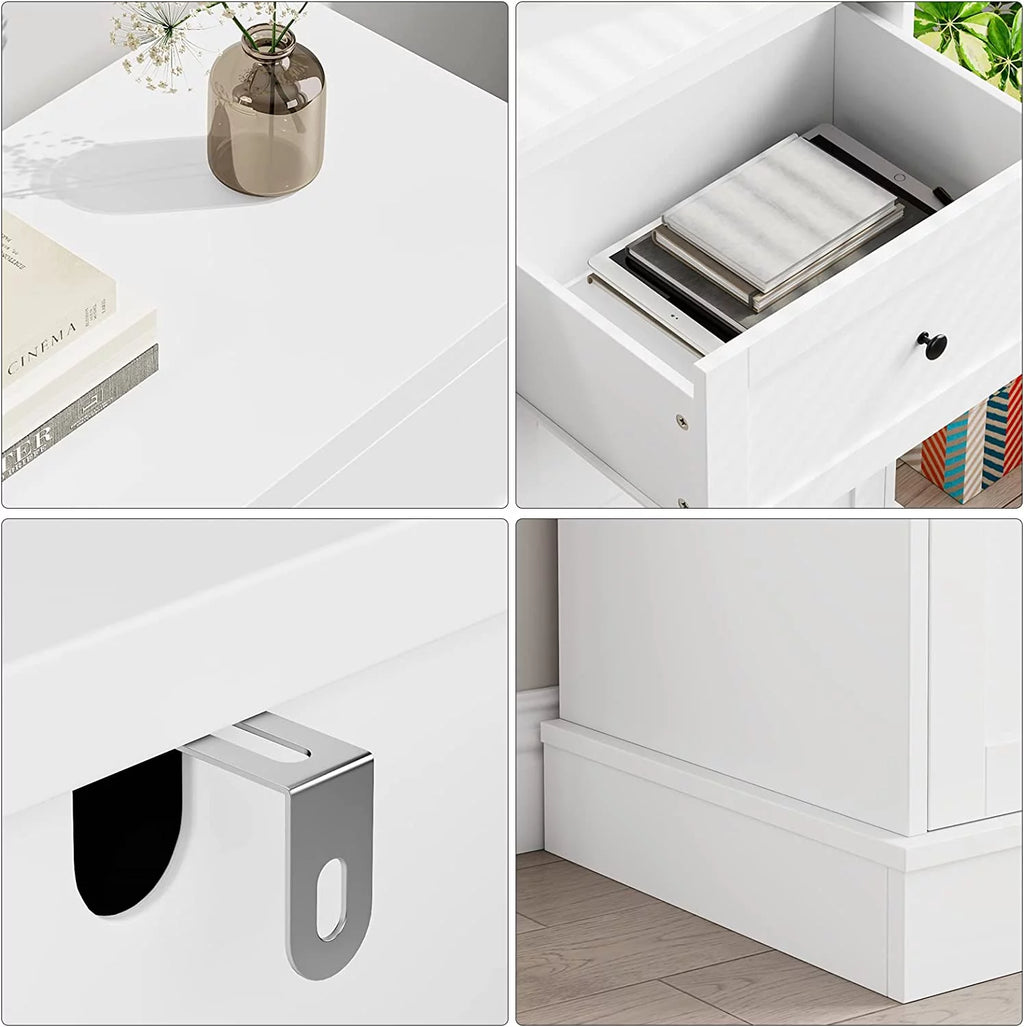 White 6 Drawer Dresser B47494