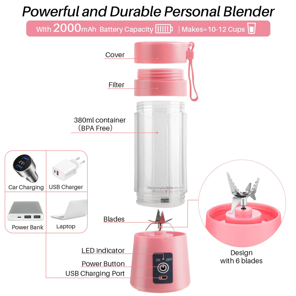 Portable USB Rechargeable Personal Blender X753