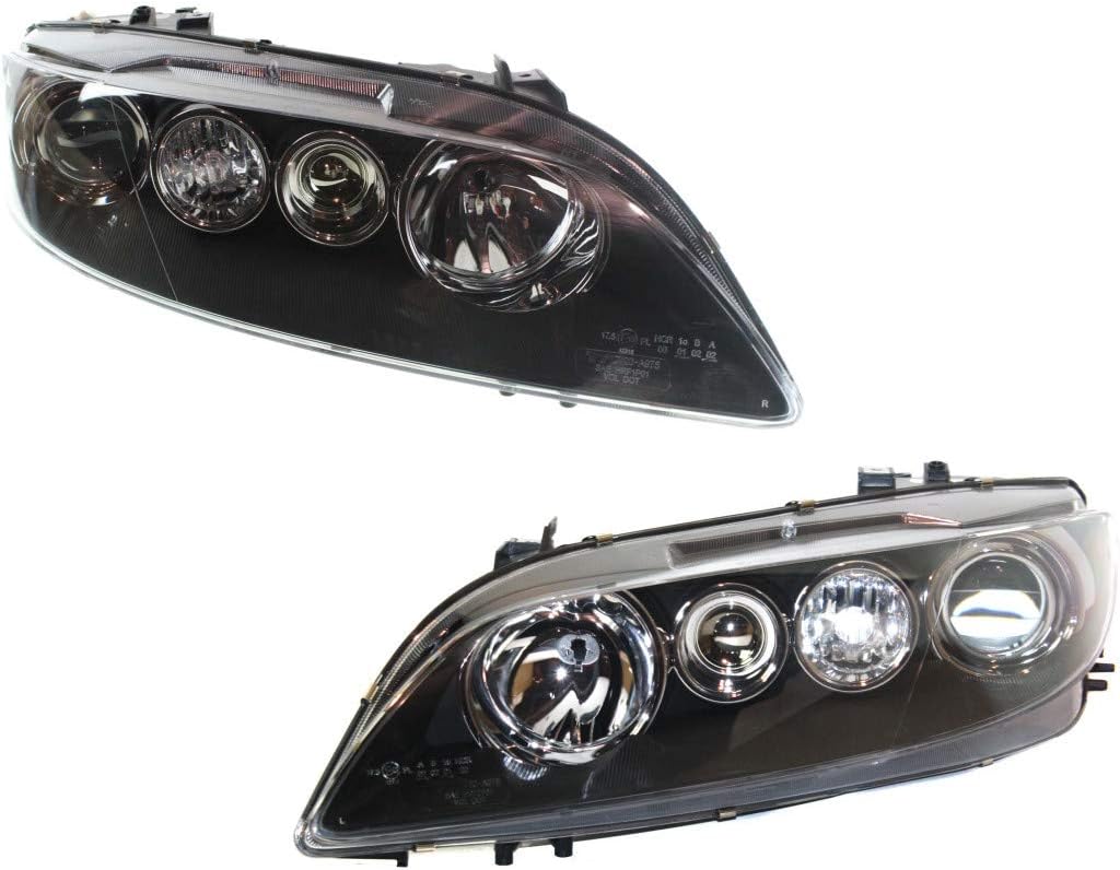 2006 2008 Mazda 6 Headlight Assembly Driver Side Black Housing V236751