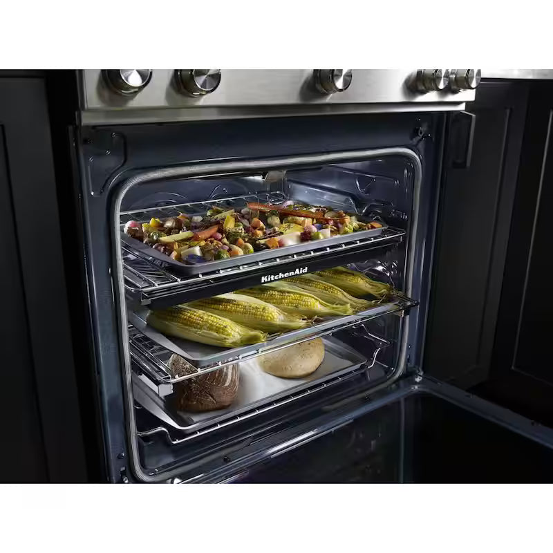 6.5 cu. ft. Slide-In Gas Range with Convection Oven Stainless Steel A3026