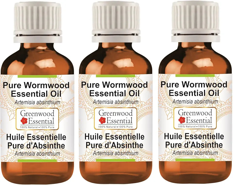 Wormwood Essential Oil Steam Distilled 3 Pack 100ml H4897