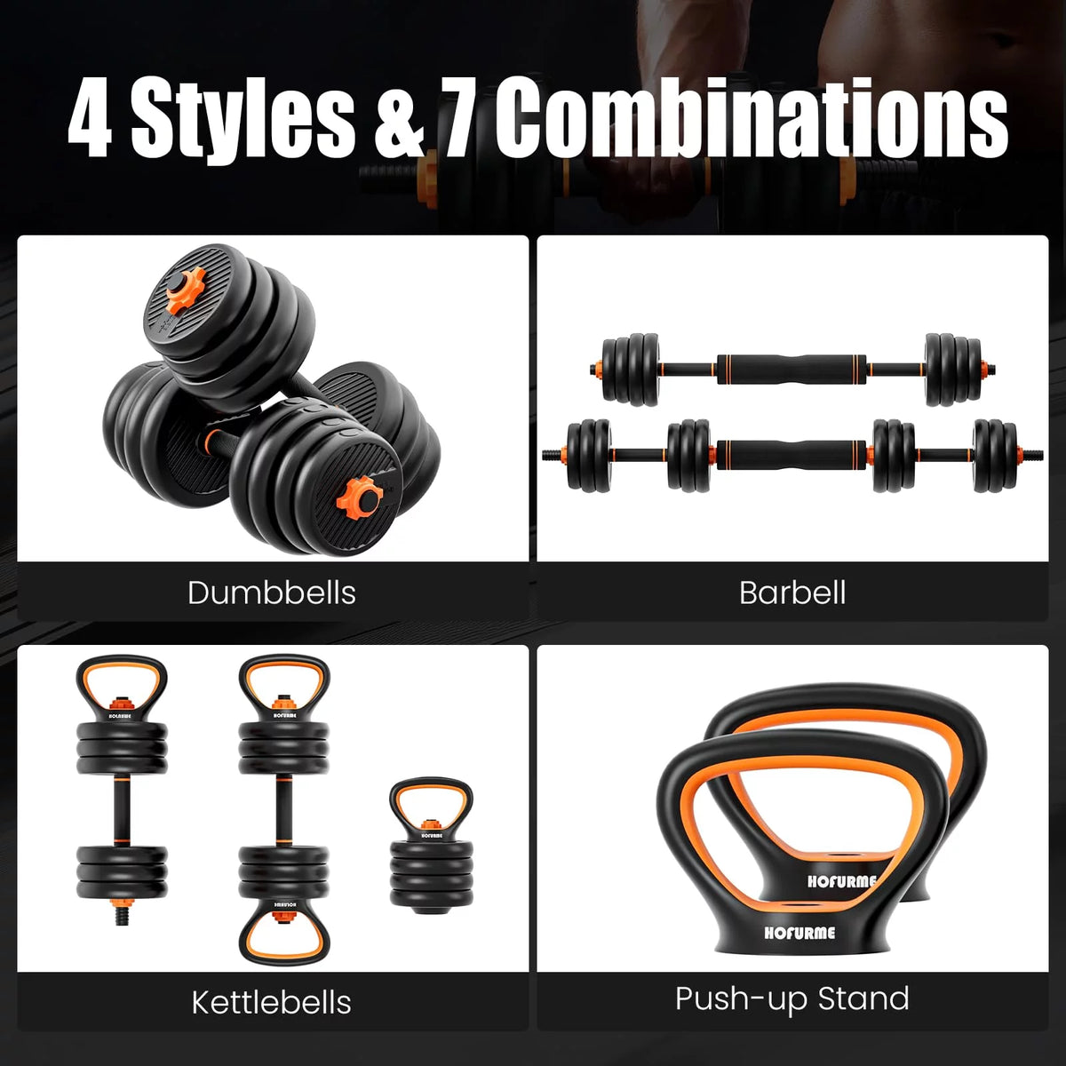 Adjustable Dumbbell Set Black O625