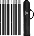 Telescopic Tent Pole Set of 2 Aluminium Adjustable 40 cm - 240 cm P5031