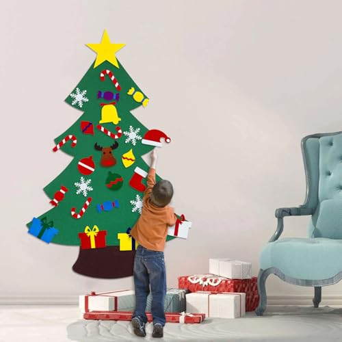 Felt Christmas Tree with 25 Ornaments M355097
