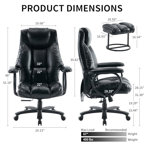 Dark Brown High Back Ergonomic PU Leather Office Chair Z2908