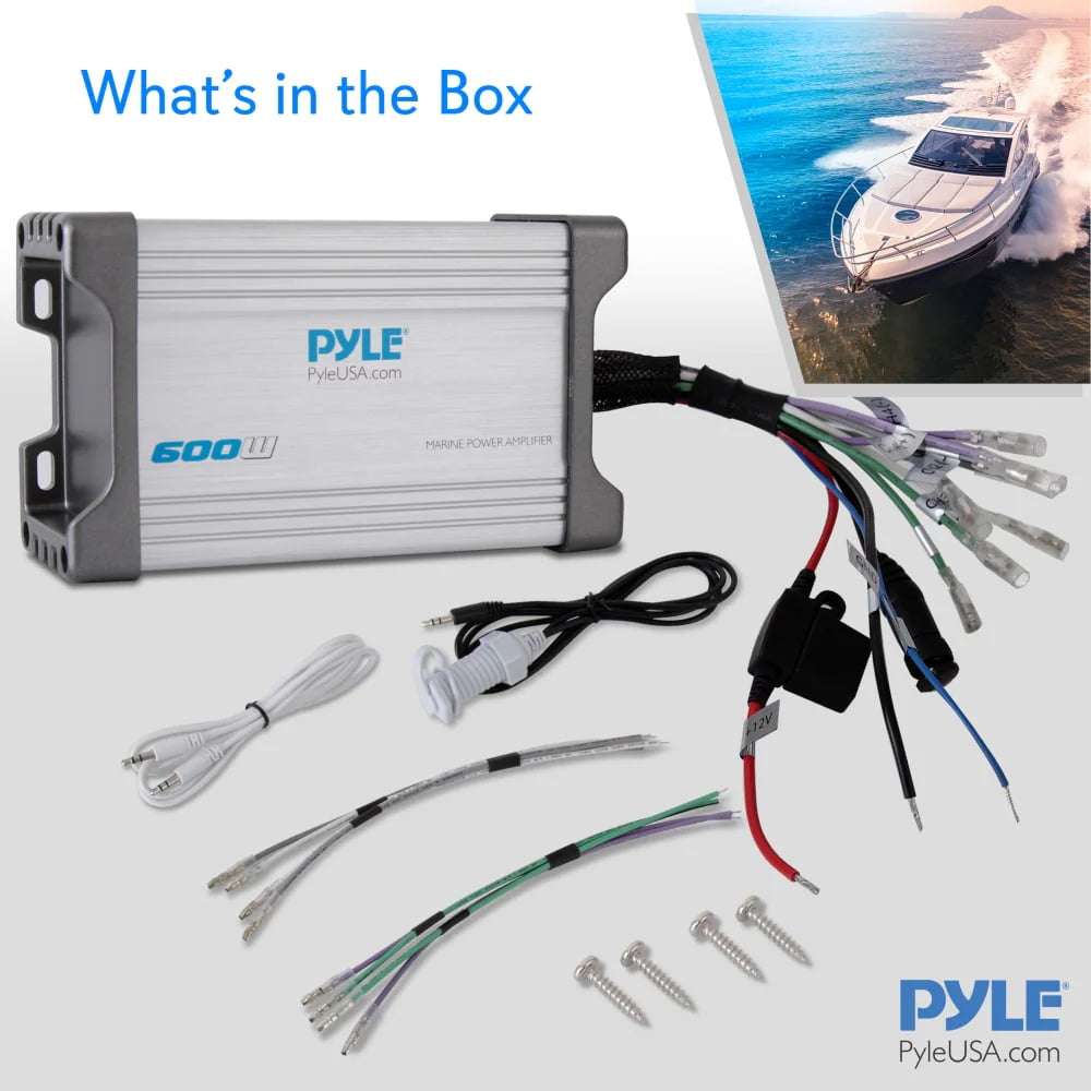 Waterproof 600 W 2 Channel Marine Power Amplifier R123