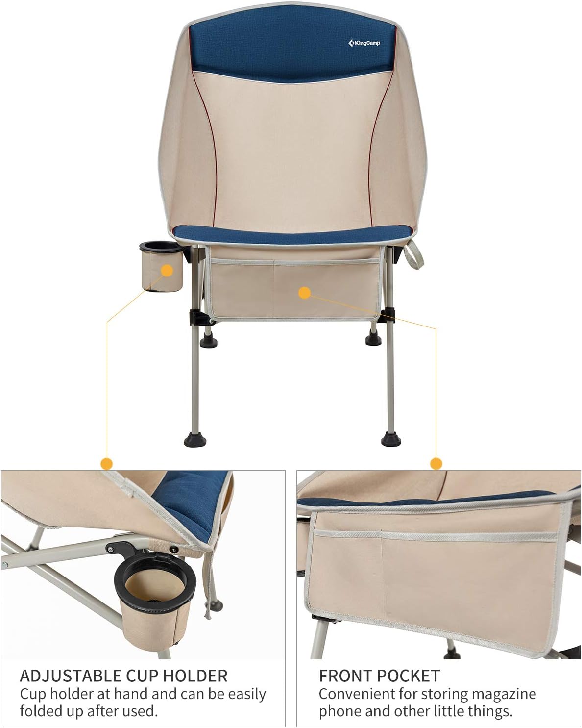 Folding Camping Chair with Cup Holder & Carry Bag O511574
