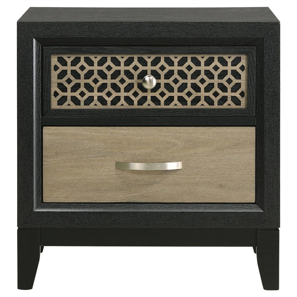 5-piece Contemporary Wood Queen Bedroom Set Light Brown and Gray Q24931