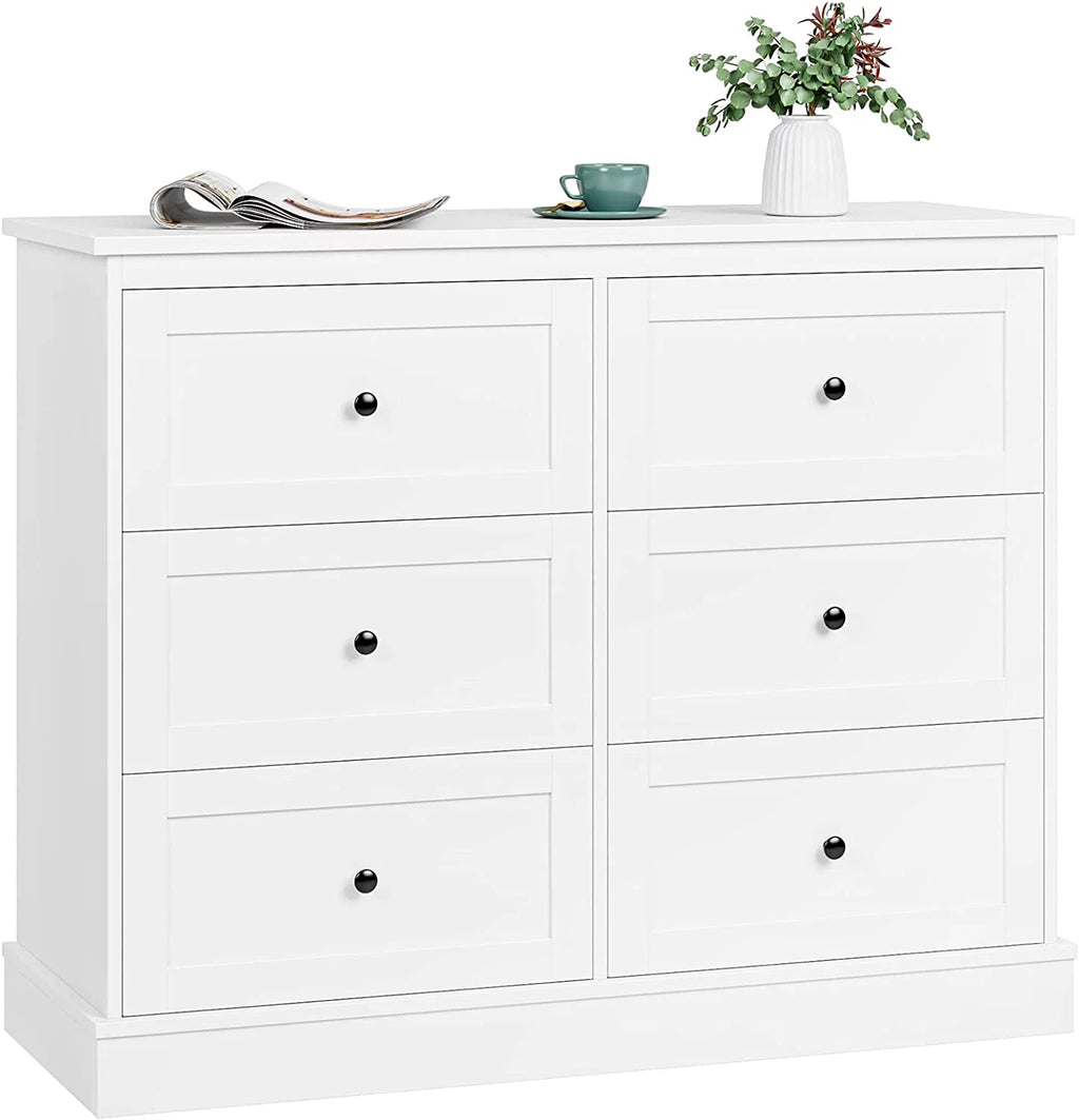 White 6 Drawer Dresser B47494