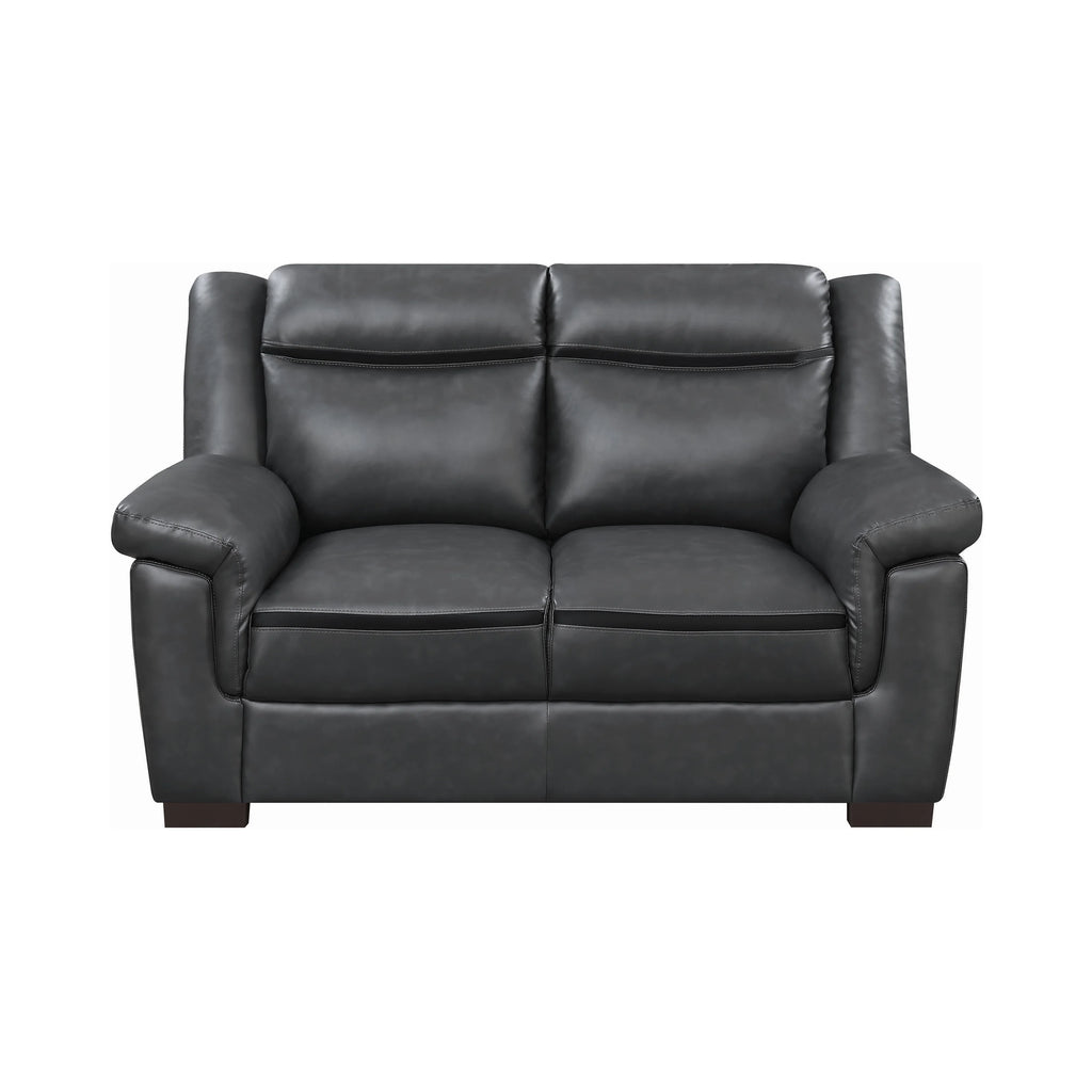 Grey Pillow Top Upholstered Loveseat K212485