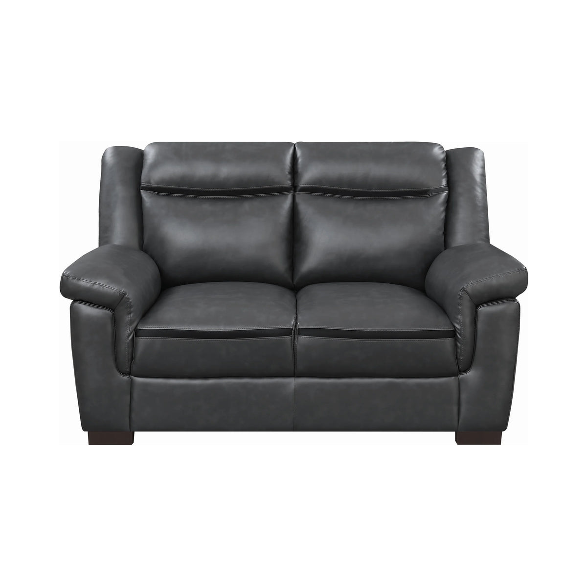 Grey Pillow Top Upholstered Loveseat K212485